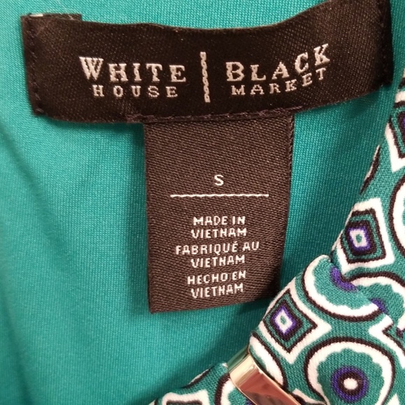 White House Black Market Print Sleeveless Top in S - Picture 2 of 8